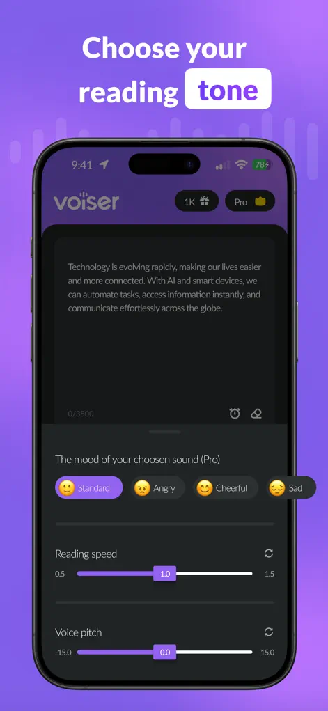 Voiser AI Text to Speech (TTS) - Utilities App | MWM