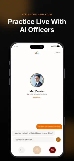 Mock Visa Interview: Visaz AI screenshot 3