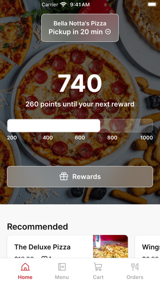 Bella Notta's Pizza iPhone screenshot 1 - Food & Drink app