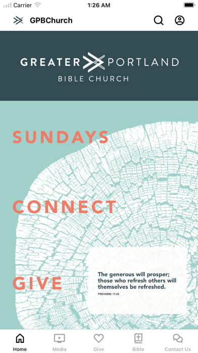 Greater Portland Bible Church iPhone screenshot 1 - Education app