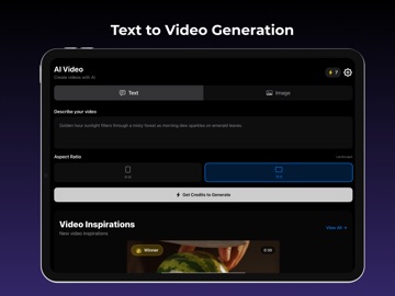 Vidora: AI Video Generator iPad screenshot