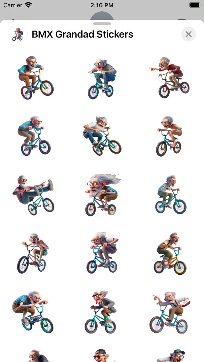 BMX Grandad Stickers