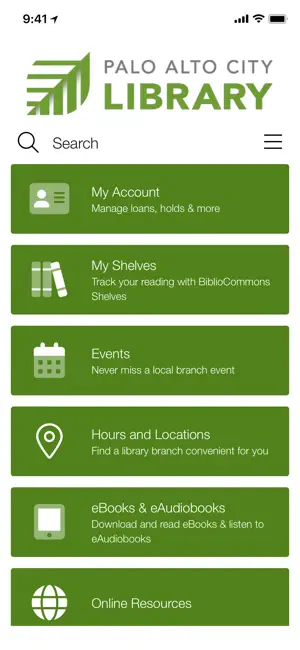 Palo Alto City Library screenshot 1