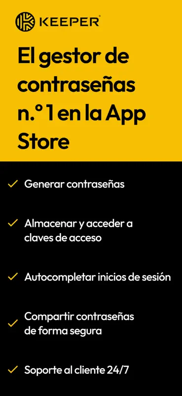 Keeper Gestor de Contraseñas screenshot 1 of 10
