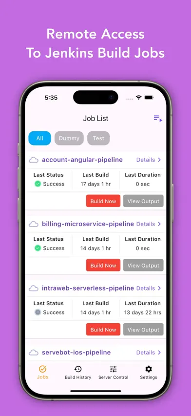 Servebot for Jenkins screenshot 1