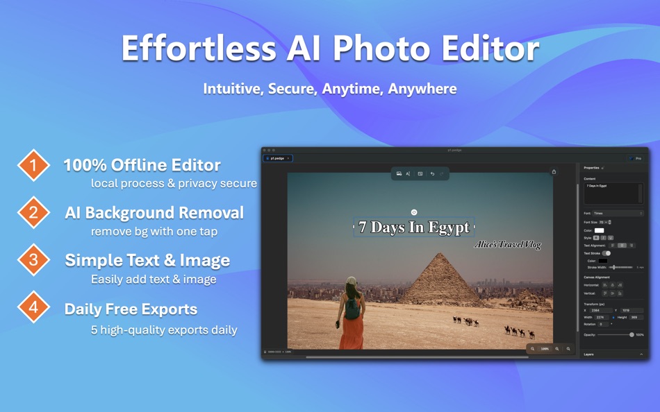 #1. PhotoEdge - AI Photo Editor (macOS) By: Beijiou Ltd