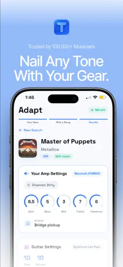 Screenshot von ToneAdapt - Guitar Tone Match auf dem iPhone 1