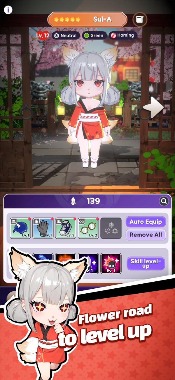 Yokai GO! - Super Cute Shooter Hack screenshot 4 - game app interface