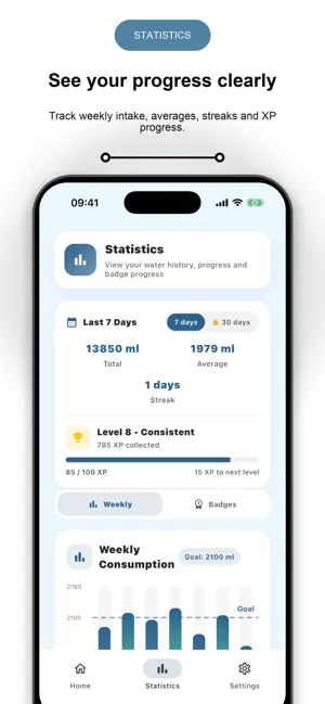 AquaUp: Water Tracker screenshot 2