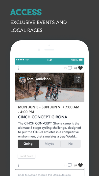CINCH Cycling iPhone screenshot 4 - Sports app