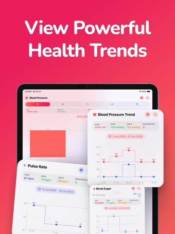 Blood Pressure Tracker - BPT iPad screenshot