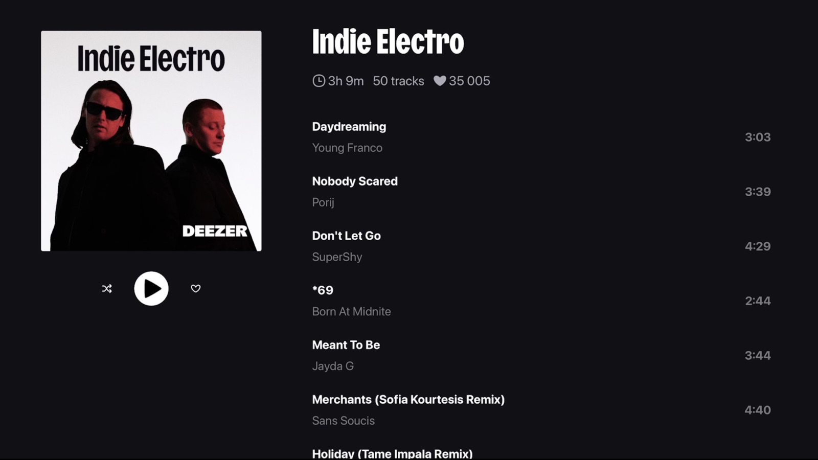Deezer: Music Player, Podcast apple_tv screenshot 4