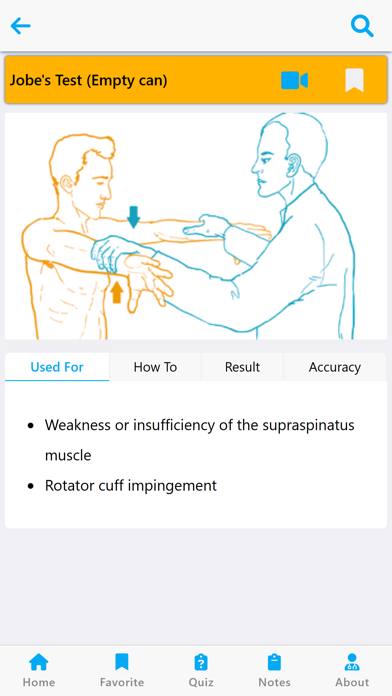 Orthopedic Examination Screenshot
