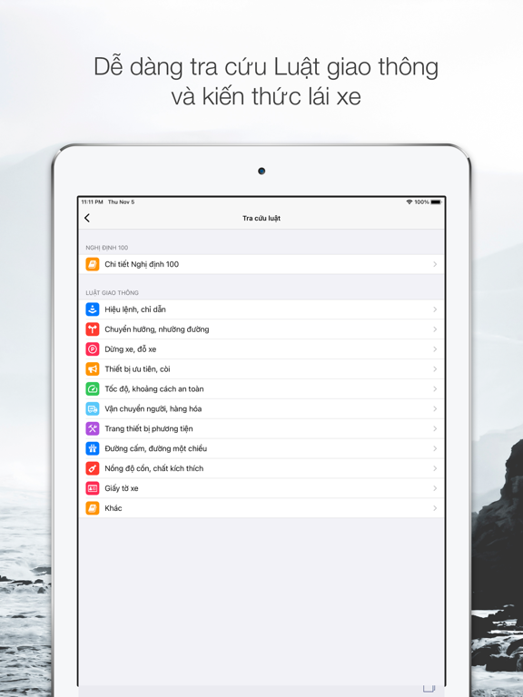 600 Câu Hỏi Ôn Thi GPLX 2025 iPad screenshot 3 - Education app