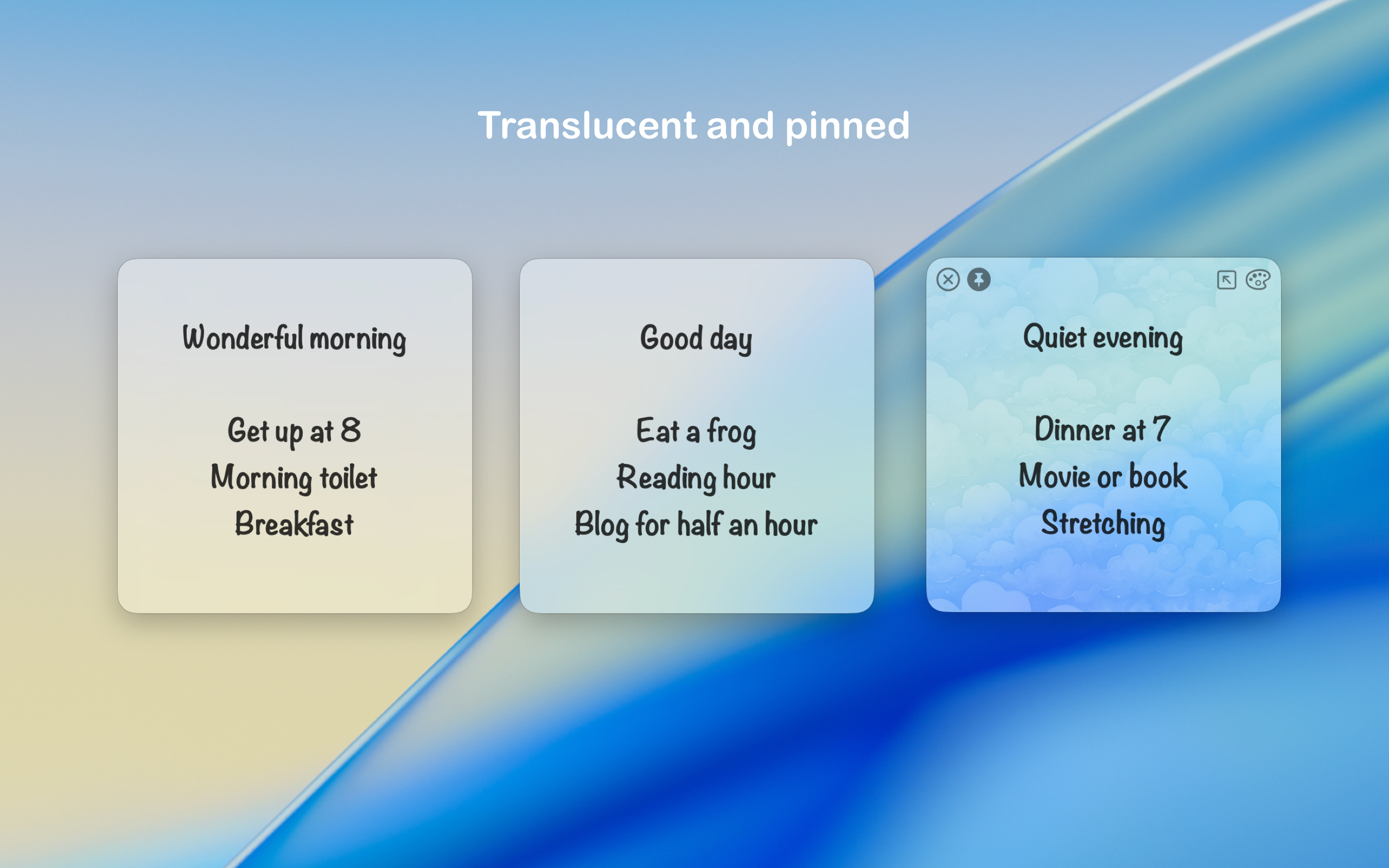 Sticky Notes + Widgets