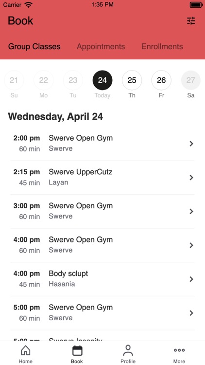 Swerve Fitness App
