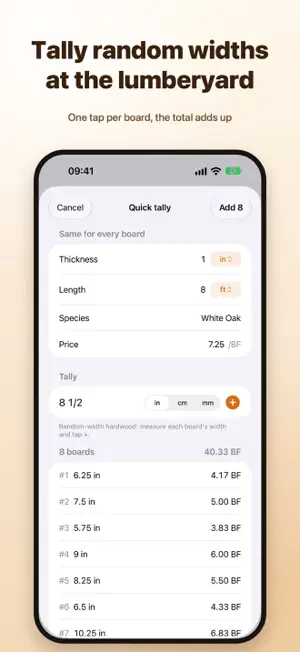 Board Foot Calculator: Wood screenshot 3
