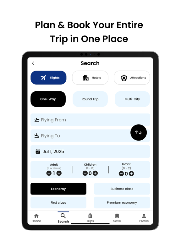 Travelfika: Hotels, Flights iPad screenshot 2 - Travel app