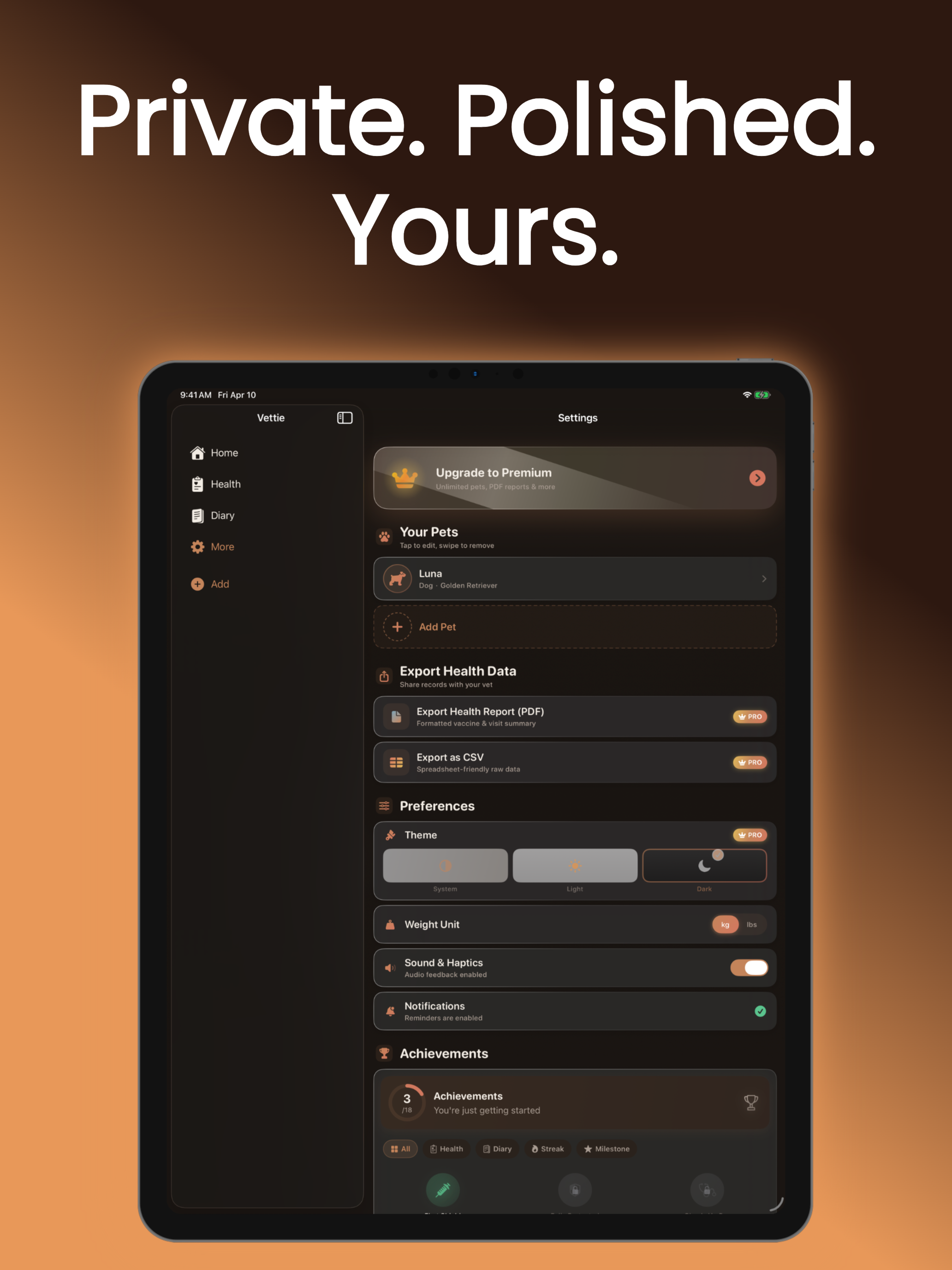 Vettie: Pet Health Tracker