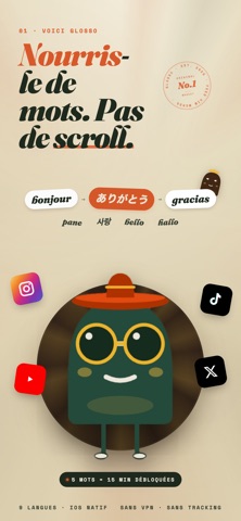 Glosso: Temps d'écran + Langue screenshot