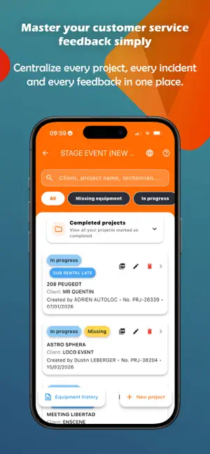 StageReturn – Incidents screenshot 1