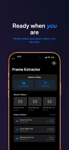Frame Extractor: Video Photo iPhone screenshot