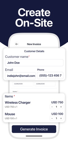 Invoice Maker – Estimate App iPhone screenshot