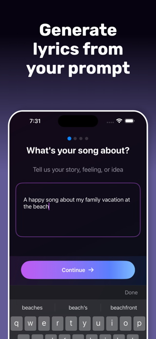 Jamify - AI Song Generator Screenshot 2 of 4