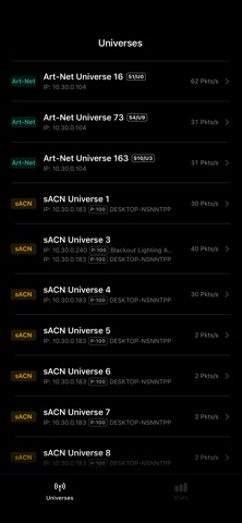 ArtNet sACN Viewer Screenshot 1 of 5