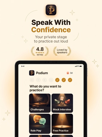 Podium Public Speaking Coach iPad screenshot