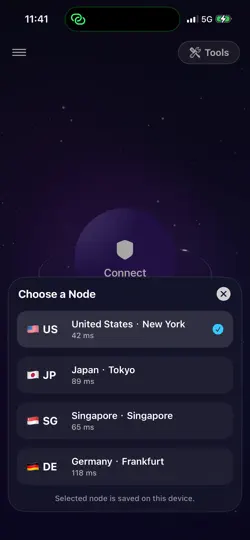 Captura de pantalla de Zarya VPN — Быстрый ВПН en iPhone 3