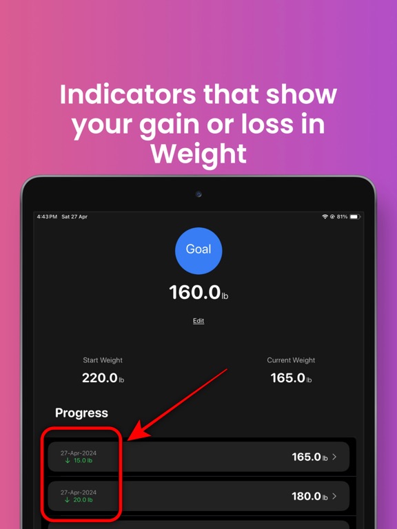 Screenshot #5 pour Body Weight Loss Tracker