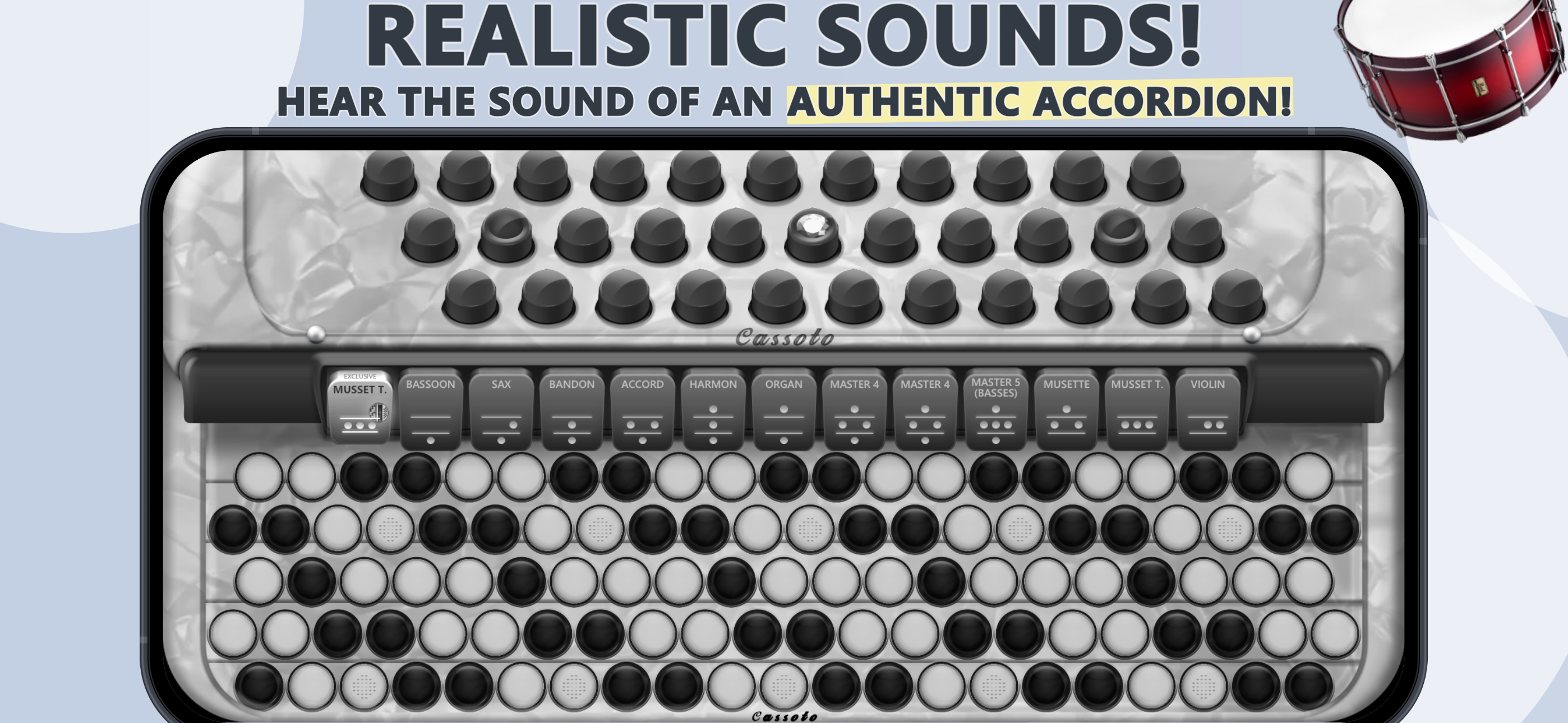 Accordion Chromatic Button