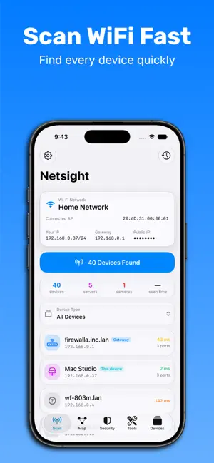 Netsight - WiFi Tools screenshot 1