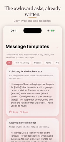 Maid of Honor Planner: Posy iPhone screenshot