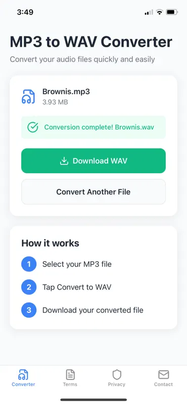 MP3 to WAV Converter screenshot 2 of 4