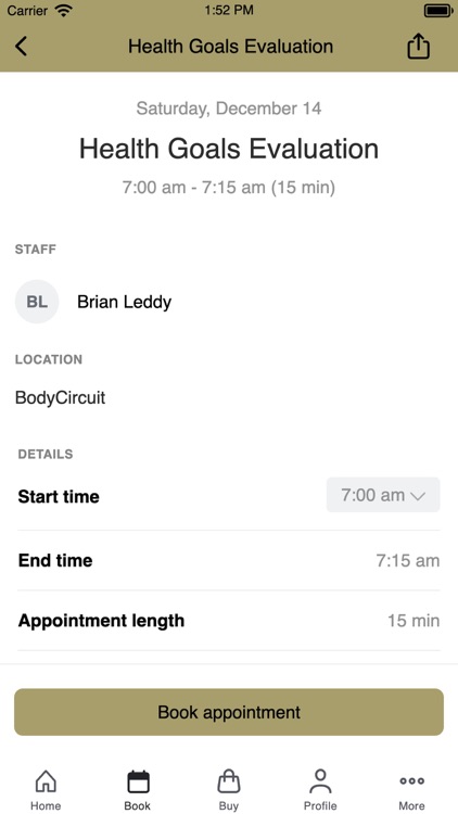 BodyCircuit Booking