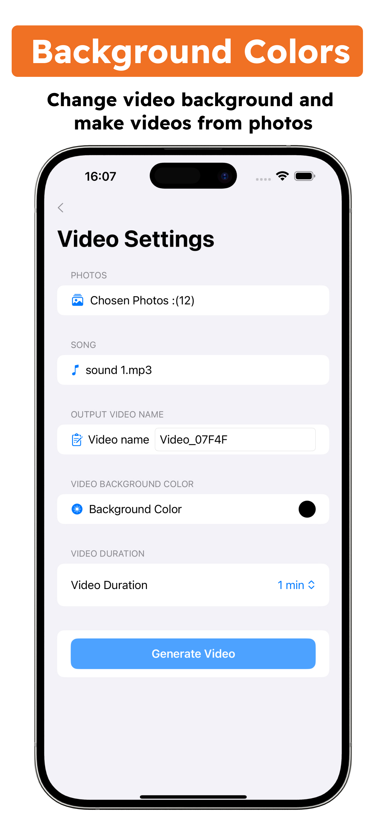 Photos to video add music
