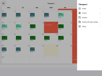 Tidrapport.nu iPad screenshot