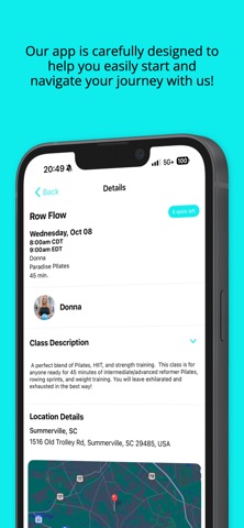Paradise Pilates Gym iPhone screenshot