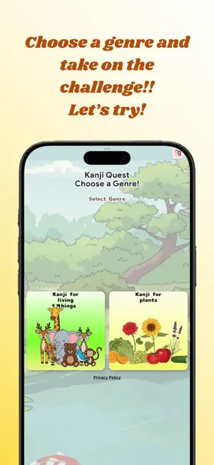 Kanji Quest: Choose a Genre! screenshot 1