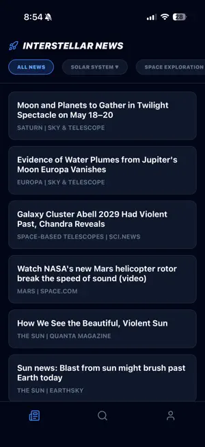 Interstellar News screenshot 1