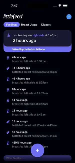 littlefeed - feed your baby screenshot 3