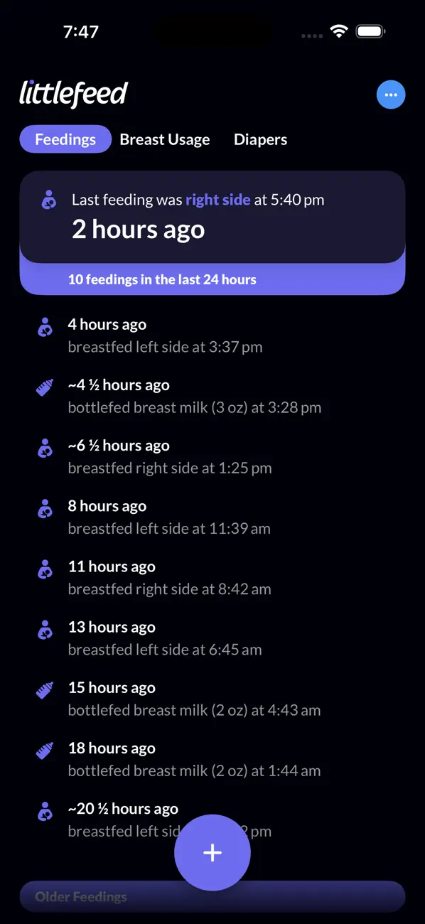 Screenshot #3 pour littlefeed - feed your baby