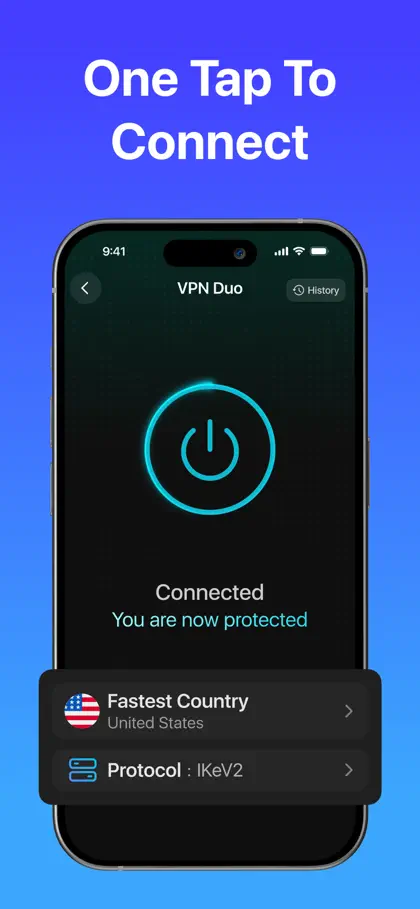 Captura de tela 4 de 6 de VPN Duo: Secure & Fast VPN