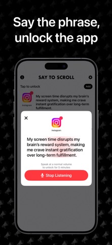 Say to Scroll - Screen Time screenshot