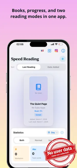 Speed Reading: by NS Apps screenshot 1