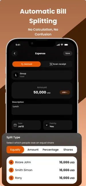iSplit: Split Bills & Expenses screenshot 3