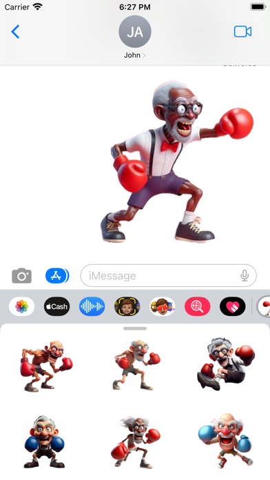 Boxing Grandad Stickers Screenshot
