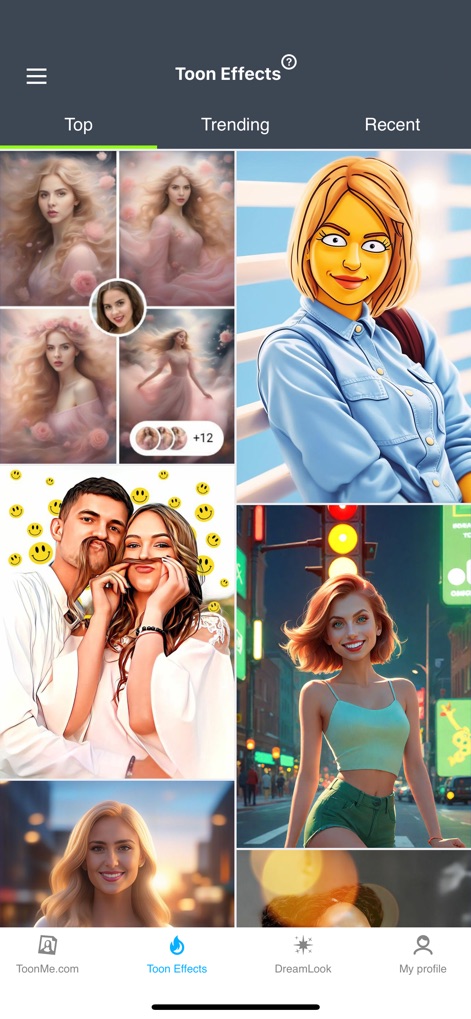 ToonMe: AI Cartoon Face Maker - Effect Gallery Showcase